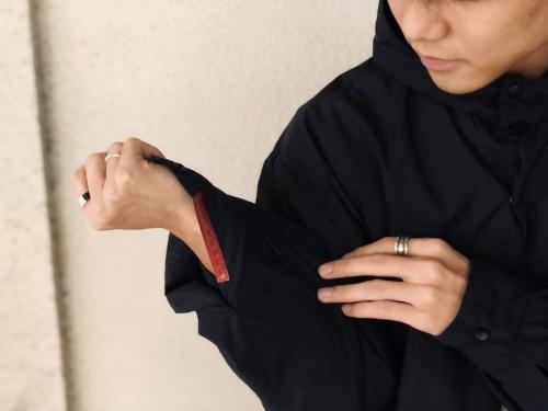 フーデットナイロンジャケットのヴィンテージ