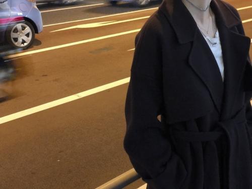 トレンチディテール接結ロングコートの20AW