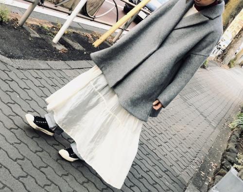 ショートビーバーAラインコートのレディース