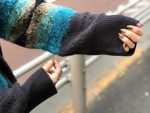 WAVE STRIPE MIX KNITのレディース