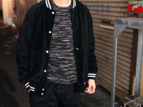シュプリームの17SS Suede Varsity Jacket