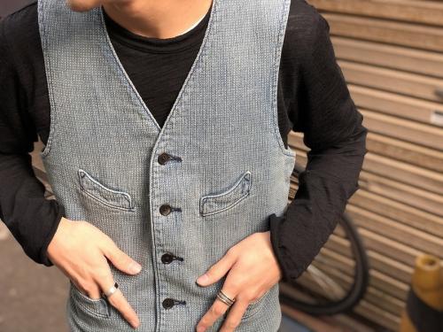 刺し子ベストのメンズ