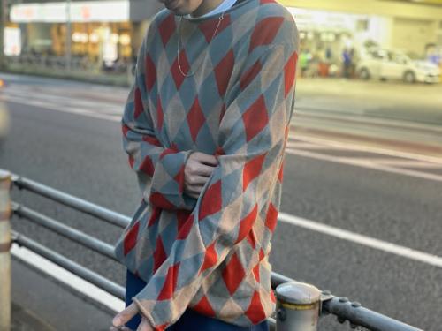 アンダーカバーの総柄JQカールニットアーガイル