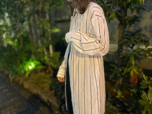 メゾン マルジェラ 1のDecortique STRIPED DRESS