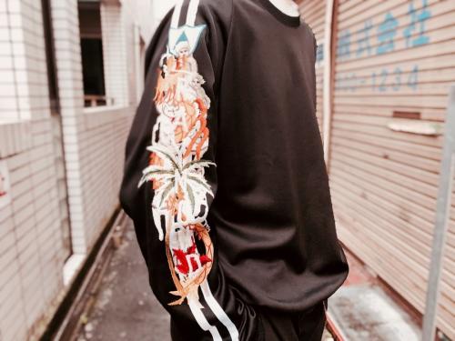 ダブレットのカオス刺繍トラックプルオーバー