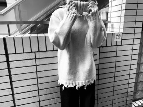 パーバーズのCrash Wide Turtle Mini Dress/ニット クラッシュワイドタートルミニドレス