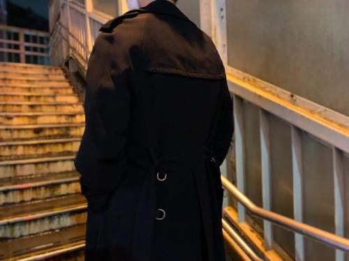 バーバリーの【古着】BURELLAウールギャバトレンチコート