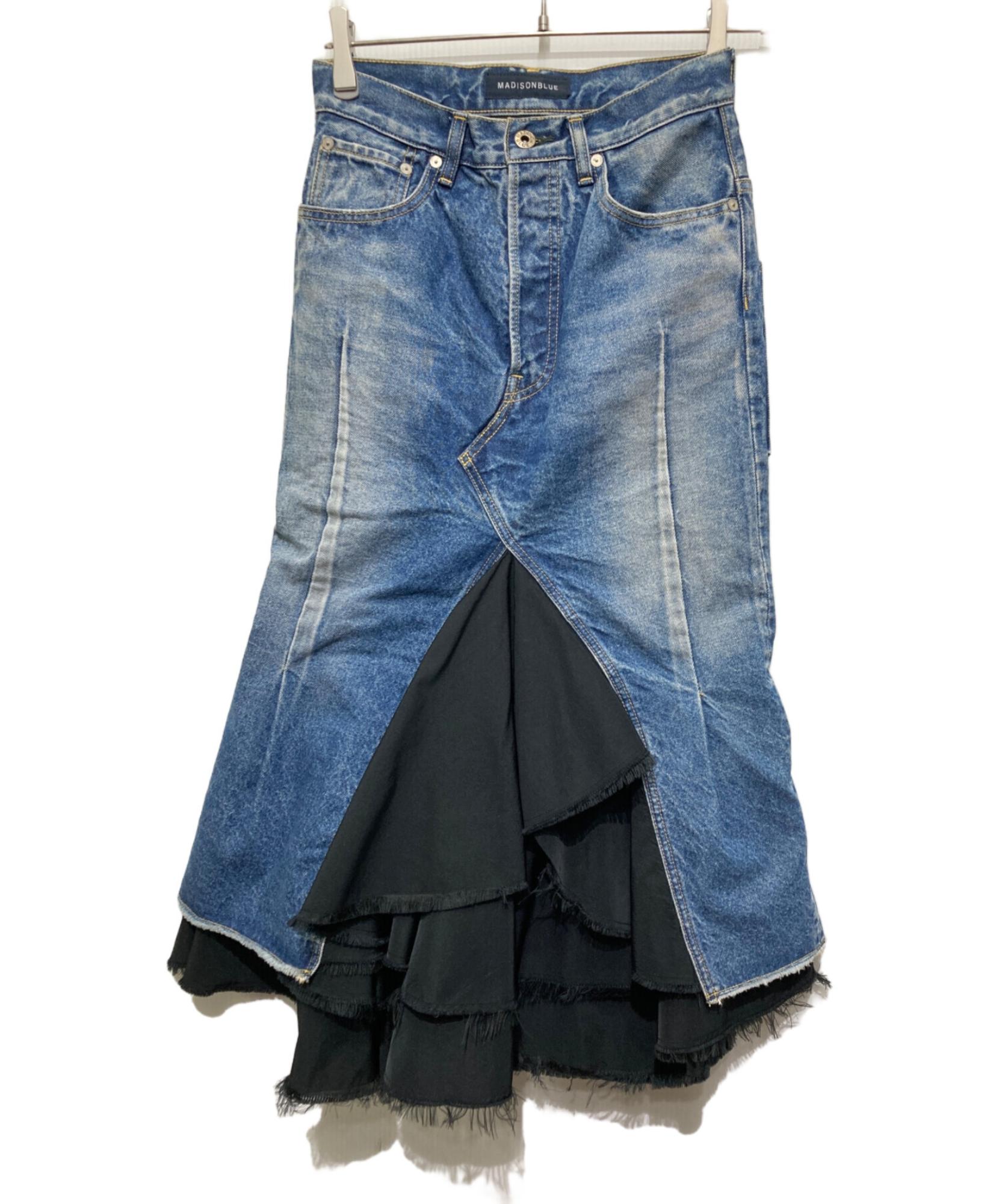 美品　MADISONBLUE◆リメイク デニムスカート◆完売◆24年モデル MADISON BLUE / マディソンブルー】リメイクの魔法。大人の日常に