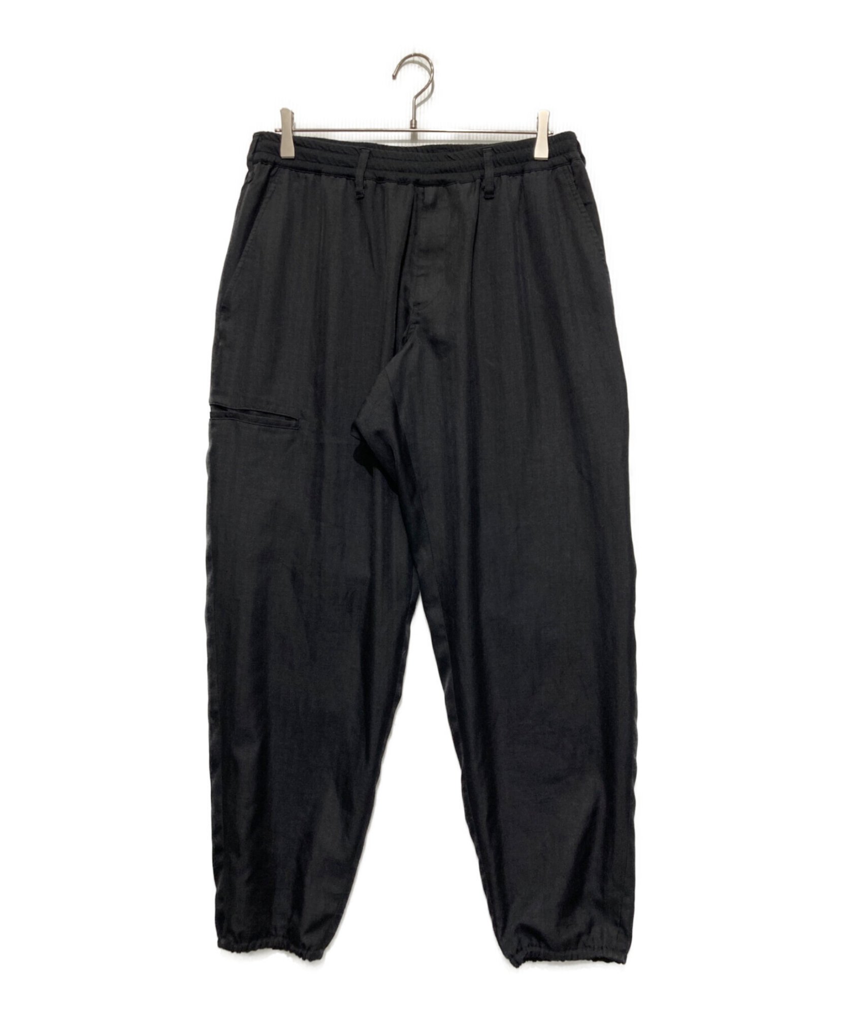 Yohji Yamamoto ハイウエスト ヘリンボーンワイドパンツ YOHJI YAMAMOTO / ヨウジヤマモト】PA-ポリエステルヘリンボンS
