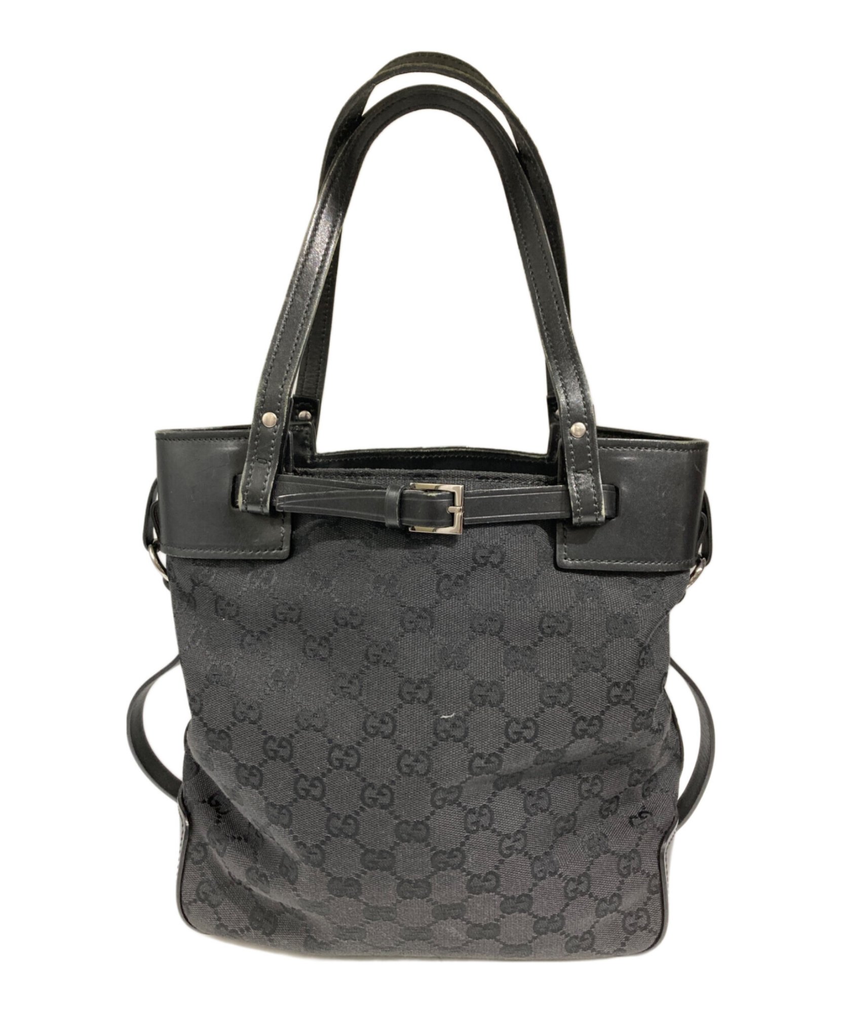 1円〜【極上品】GUCCI グッチ トートバッグ GGキャンバス レザー A4