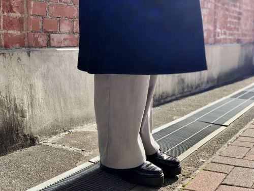 キルティング＋ビーバークルーコートのレディース