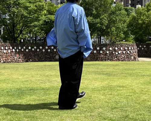 Broad L/S Oversized Regular Collar ShirtのGM201-50093B