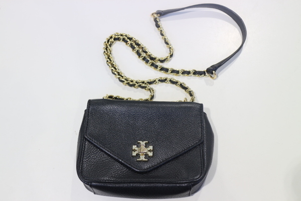 くすみ水色 TORY BURCH チェーンショルダーバッグ | southbayplanning.com