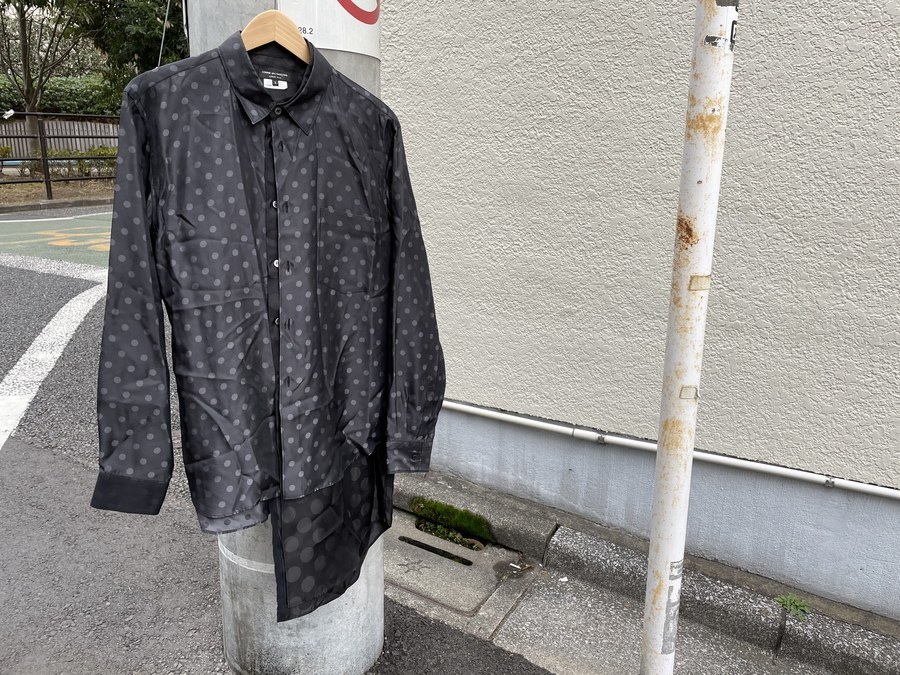 美品　コムデギャルソンオムプリュスのアシンメトリー黒のブラウス COMME des GARCONS HOMME PLUS - 美品 コムデギャルソンオム