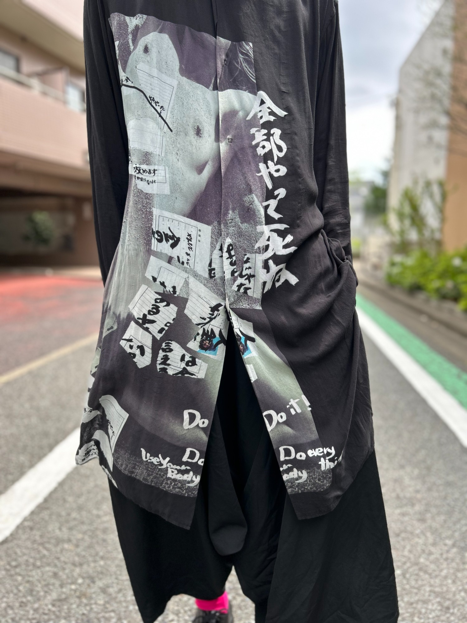 Yohji Yamamoto 19ss 2way ロングシャツ-