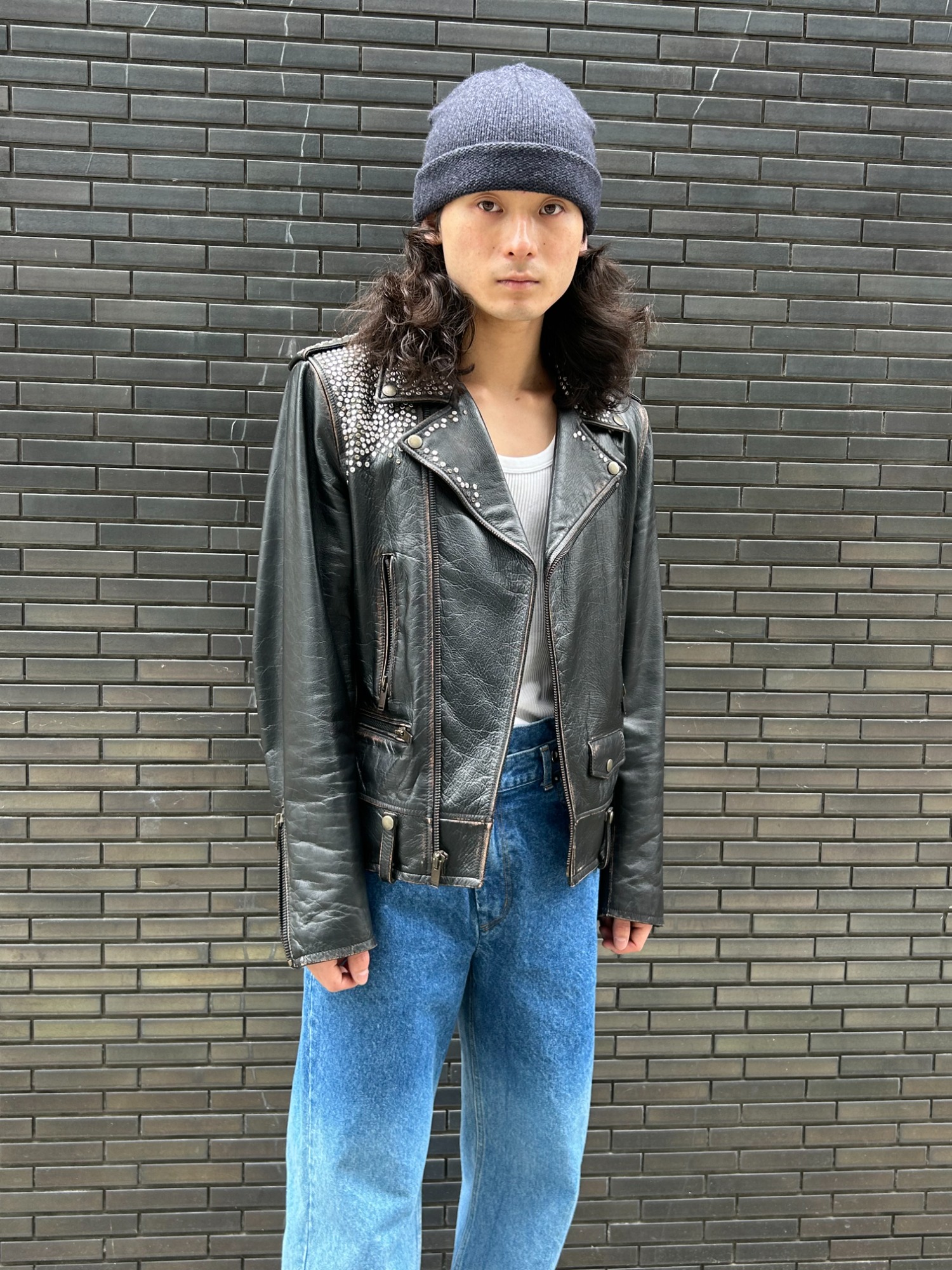 saint laurent paris/サンローランパリ】よりスタッズダブルライダース