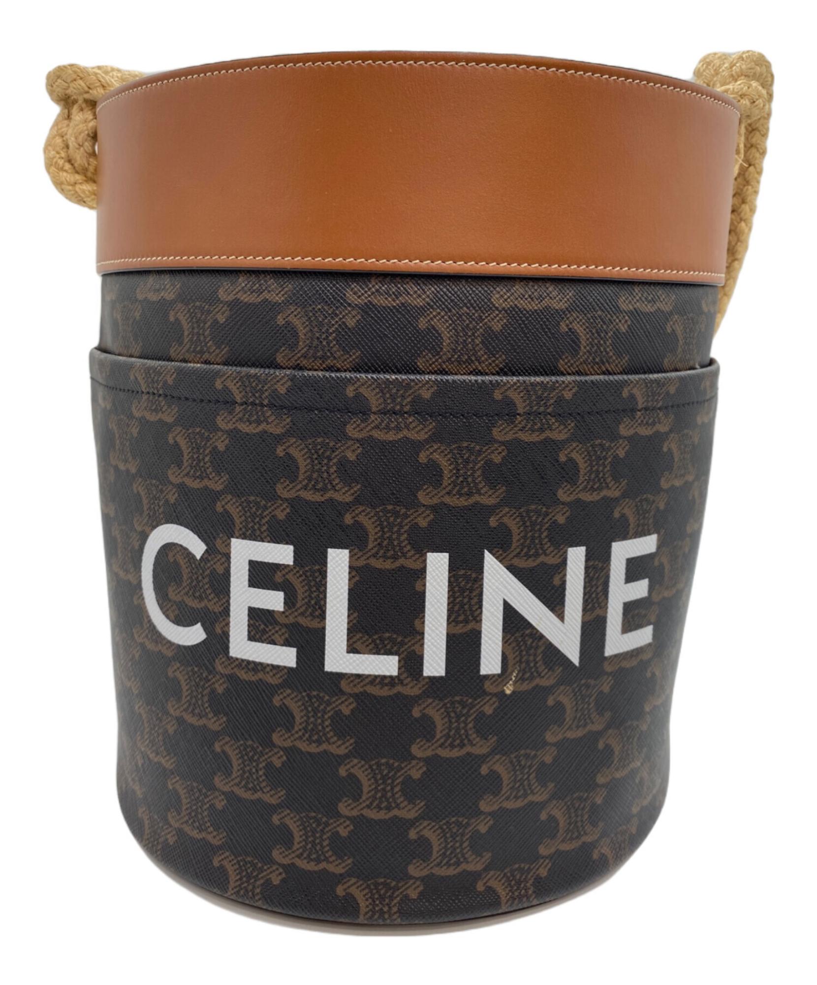 CELINE マカダム柄 トートバッグ バケット型 レザー CELINE - セリーヌ