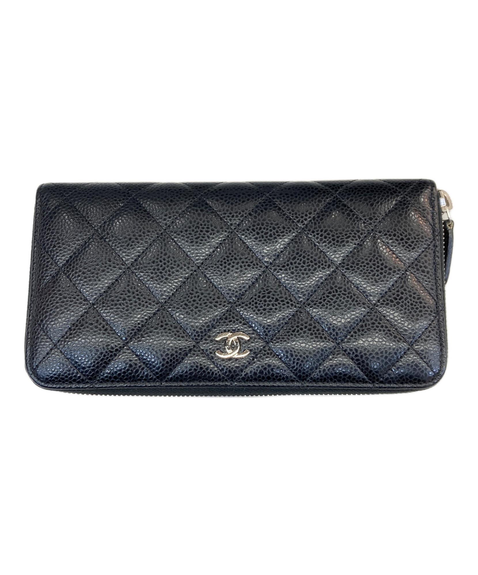 早い者勝ち❣❣ シャネル キャビアスキン  ラウンドジップ 長財布　レア CHANEL / シャネル】キャビアスキンラウンドファスナー長財布 | 一生