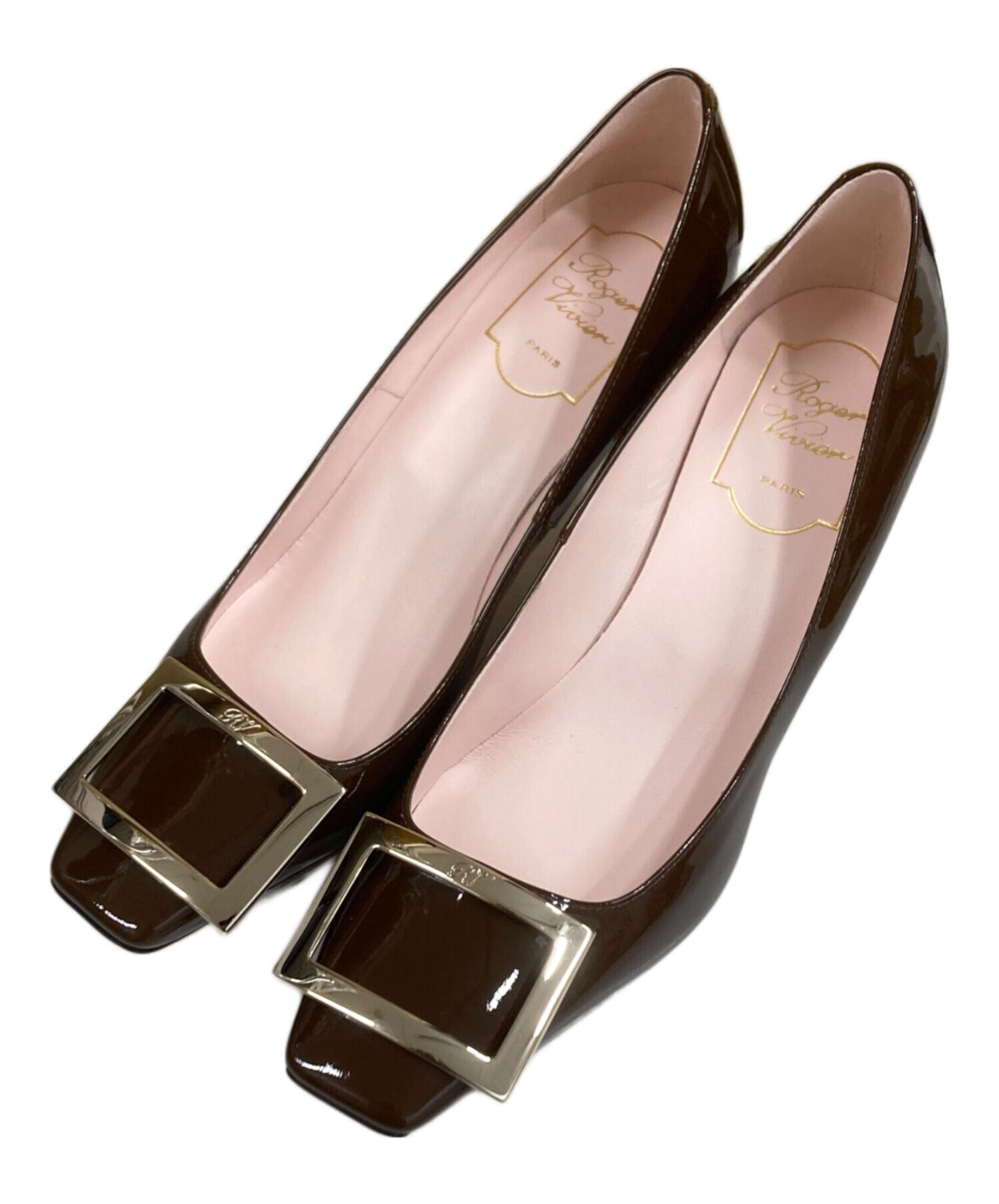 Roger Vivier / ロジェ ヴィヴィエ】パテントレザースクエアトゥ