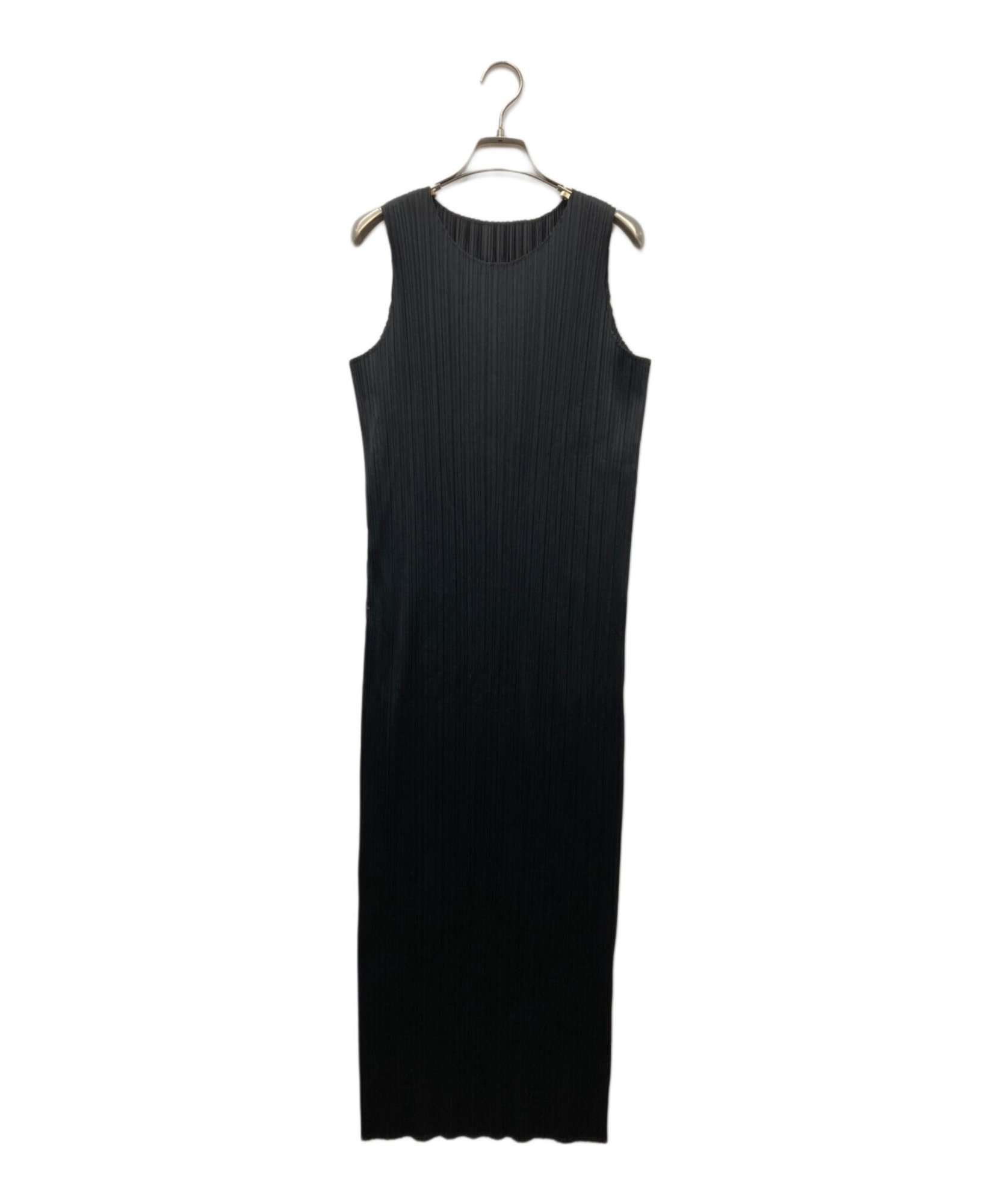 pleats please basic ノースリーブワンピース ブラック PLEATS PLEASE / プリーツプリーズ】BASICS ノースリーブプリーツ