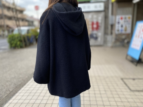 グッチのバンブーアルパカフーデッドコート