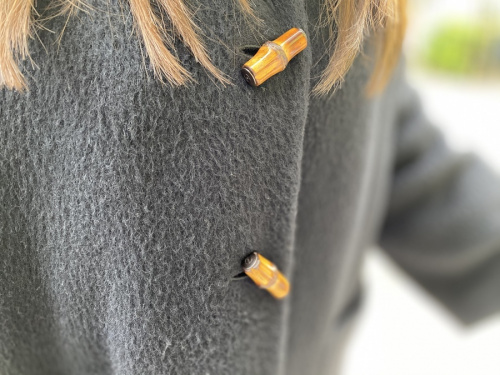 バンブーアルパカフーデッドコートのレディース