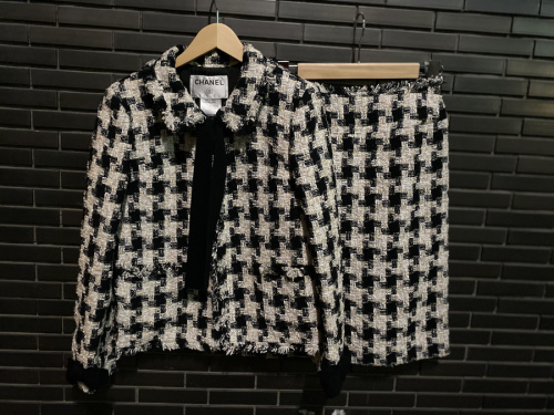 ツイードチェックスカートのレディース