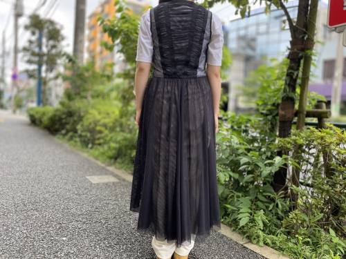 メゾンマルタンマルジェラのチュールノースリーブワンピース