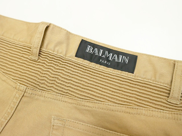 バルマン BALMAIN 17SS BIKER CARGO TROUSERS バイカー カーゴ スキニー パンツ ベージュ 27 国内正規 S7H5552T034 メンズ BALMAIN - BALMAIN バルマン 17SS Biker Cargo Long Pants バイカー