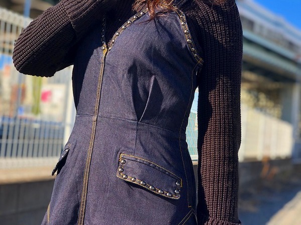 株式販売 Ameri VINTAGE STUDS DENIM DRESS デニムワンピース:限定スペシャルオファー