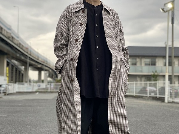 オーラリーAURALEE 17aw ダブルフェイスチェックロングコート サイズ3