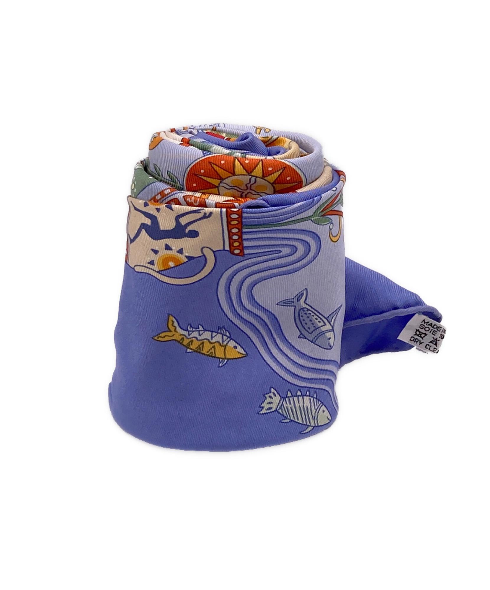 HERMES / エルメス】カレ90 地中海の港町 | 鮮やかなブルーが紡ぐ