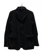 ポリ縮/ポリエステル縮絨/コムデギャルソンオム/テーラードジャケット/黒/XS PLUS HOMME GARCONS des オムプリュスCOMME コムデギャルソン ジャケット・アウター