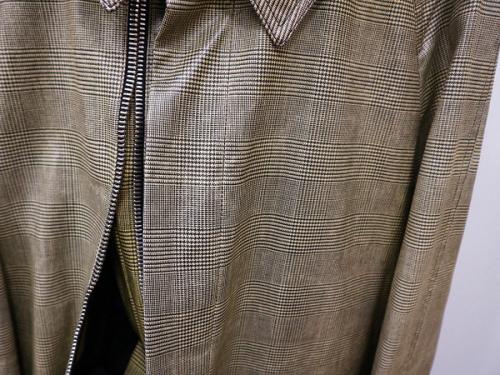 ディオール オムのコーティンググレンチェックステンカラーコート