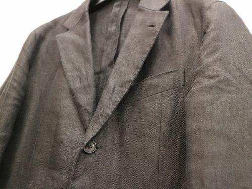 カルーゾのリネンヘリンボーンジャケット