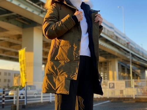 ダウンコートの与野