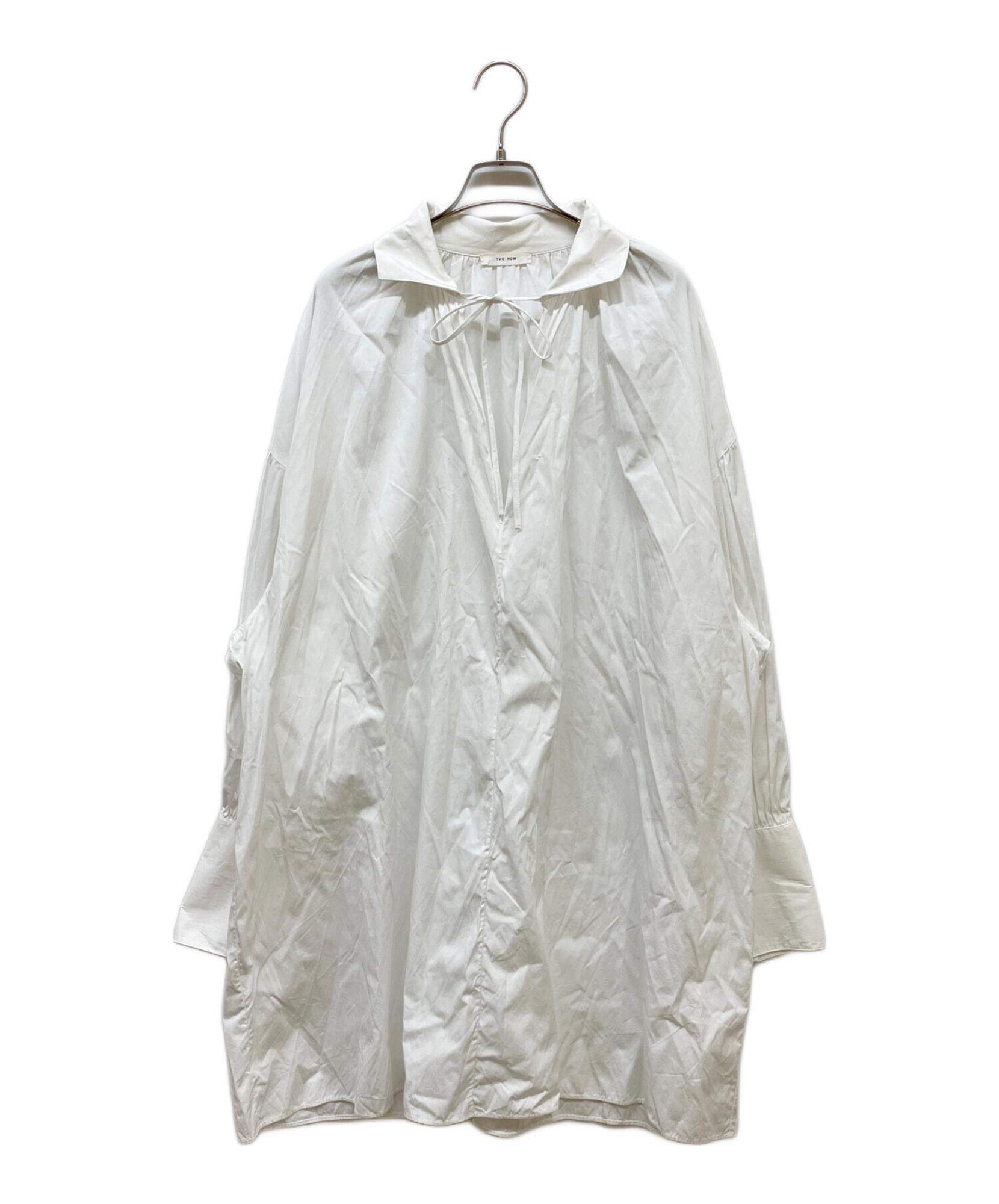 ⚠️専用　the row ワンピース　ザロウ　ホワイト　白　ハイネック　ギャザー THE ROW / ザ ロウ】ギャザーシャツワンピース | 究極の日常着を纏う