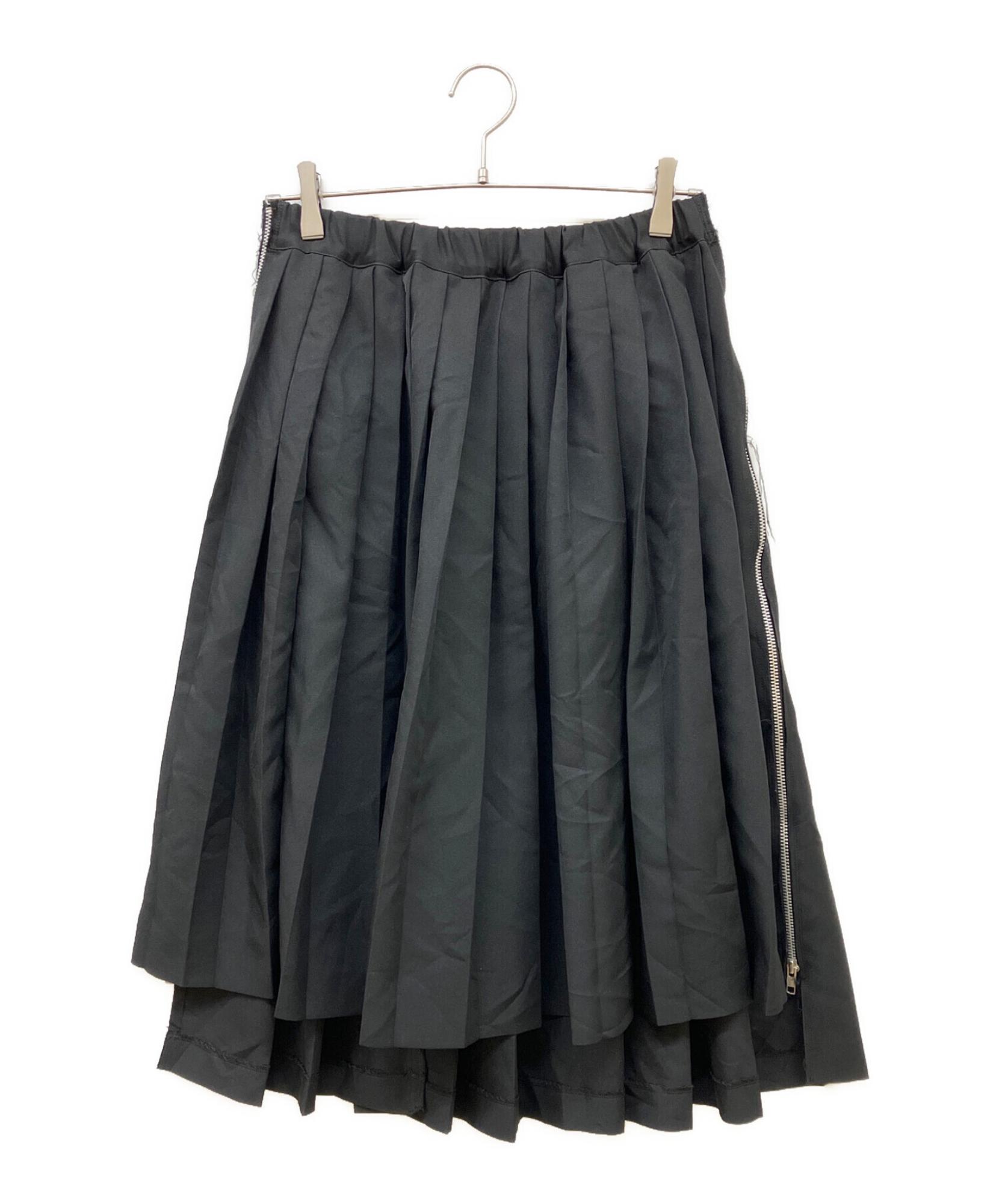 ブラックコムデギャルソン　サイドジッププリーツスカート BLACK COMME des GARCONS / ブラックコムデギャルソン】サイド