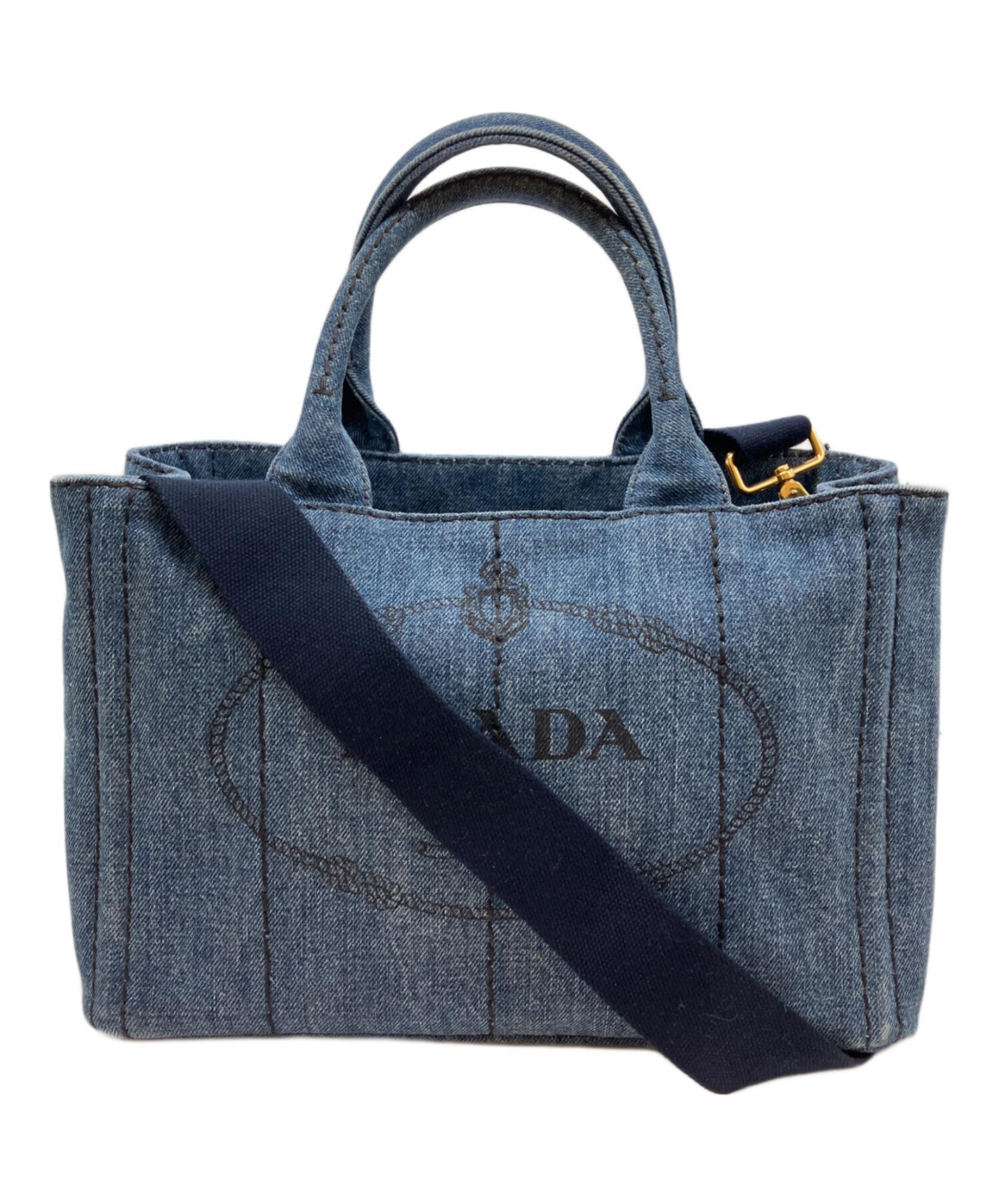 正規品　百貨店購入　レア　カラー　プラダ　ハンド　ショルダー　カナパ似2wayバック PRADA（プラダ） 【並行輸入品】 ハンドバッグ CANAPA スモール