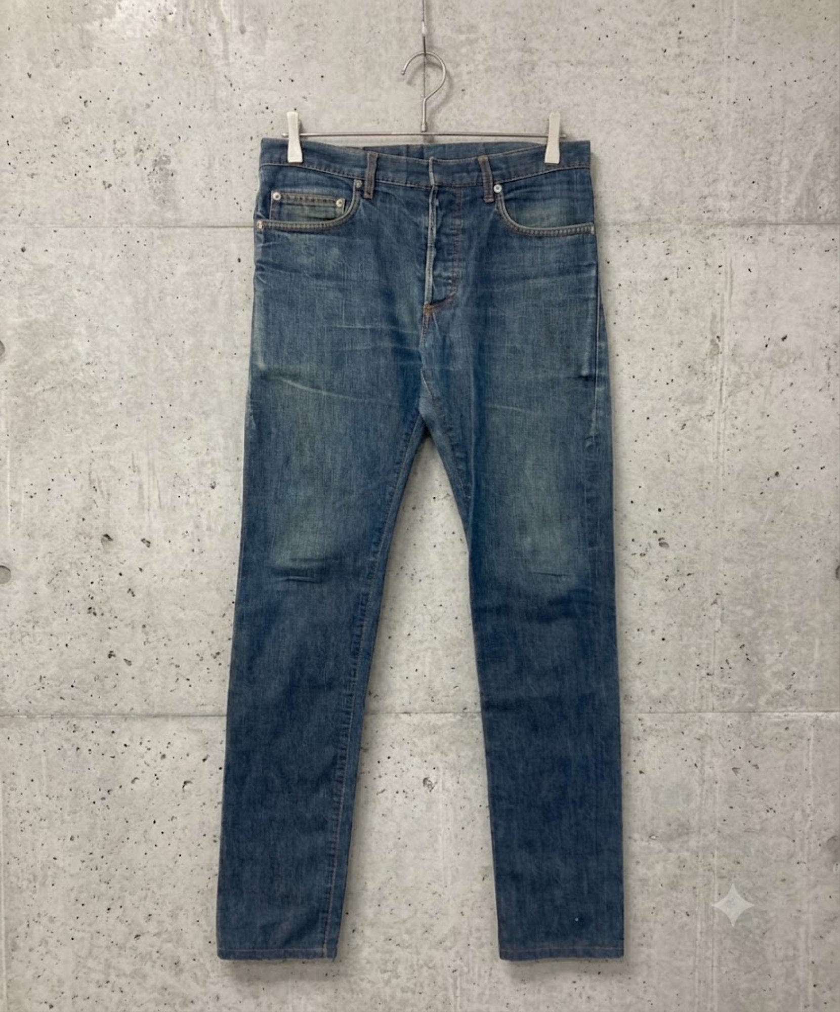 DIOR HOMME ディオールオム ボタンフライ スキニー パンツ ピンク系 32【中古】 DIOR HOMME / ディオール オム】□□ボタンフライ スキニーデニム