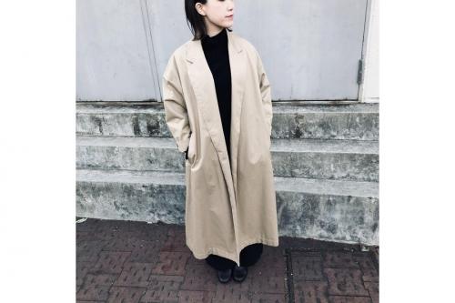 ギャバオーバーコートのレディース　古着買取　千歳船橋