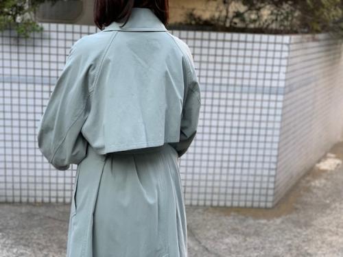 コットンリネンハイツイストツイルコートのレディース　古着買取　千歳船橋