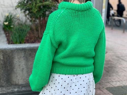 ティビのローゲージロールネックニット