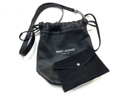 スモールポーチ付き巾着ショルダーのレディース　古着買取　千歳船橋