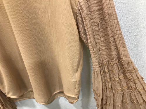 マメ クロゴウチのナイロンシアーブラウス