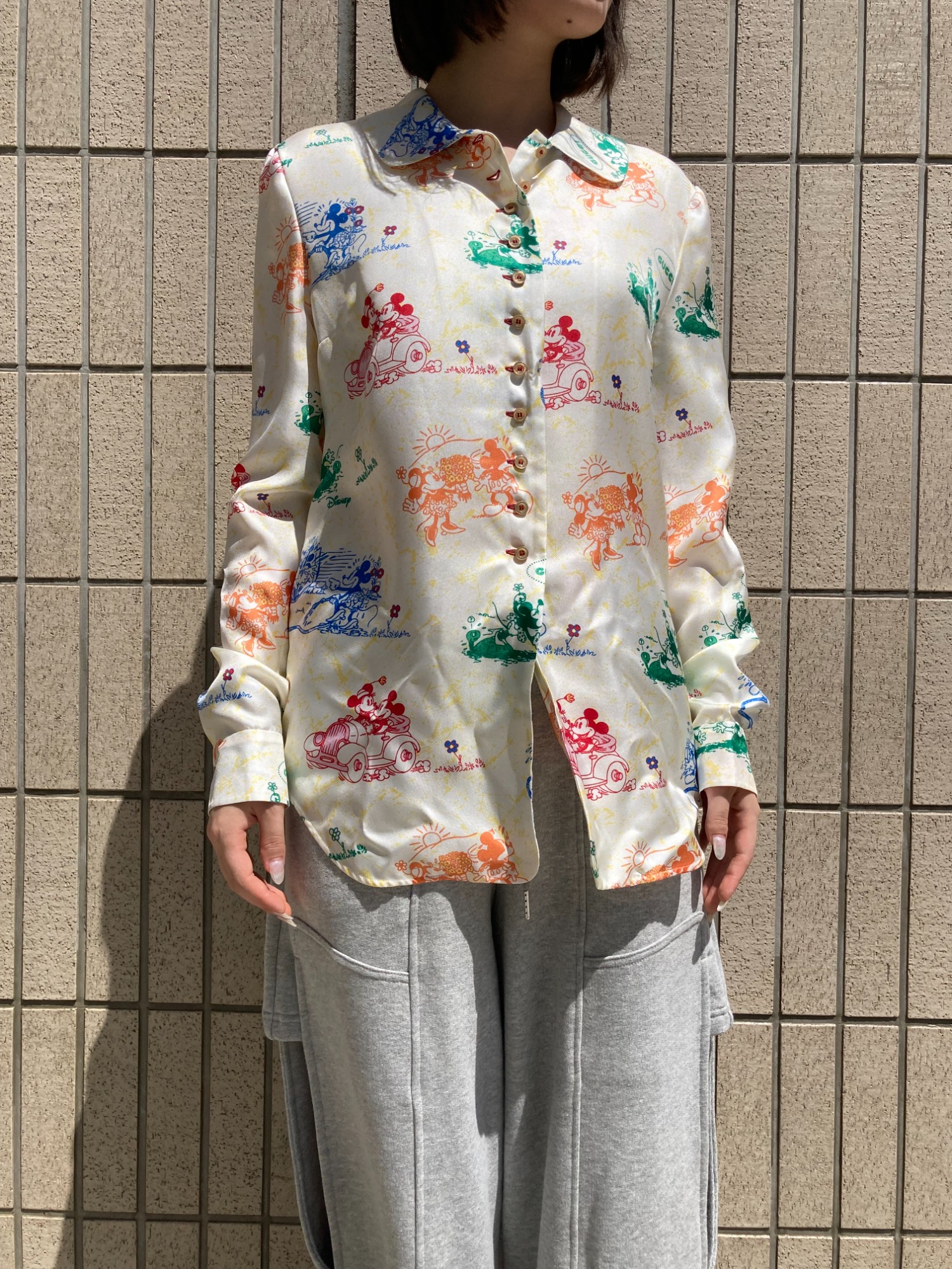 GUCCI×DISNEY/グッチ×ディズニー】ミッキー柄パジャマシャツを