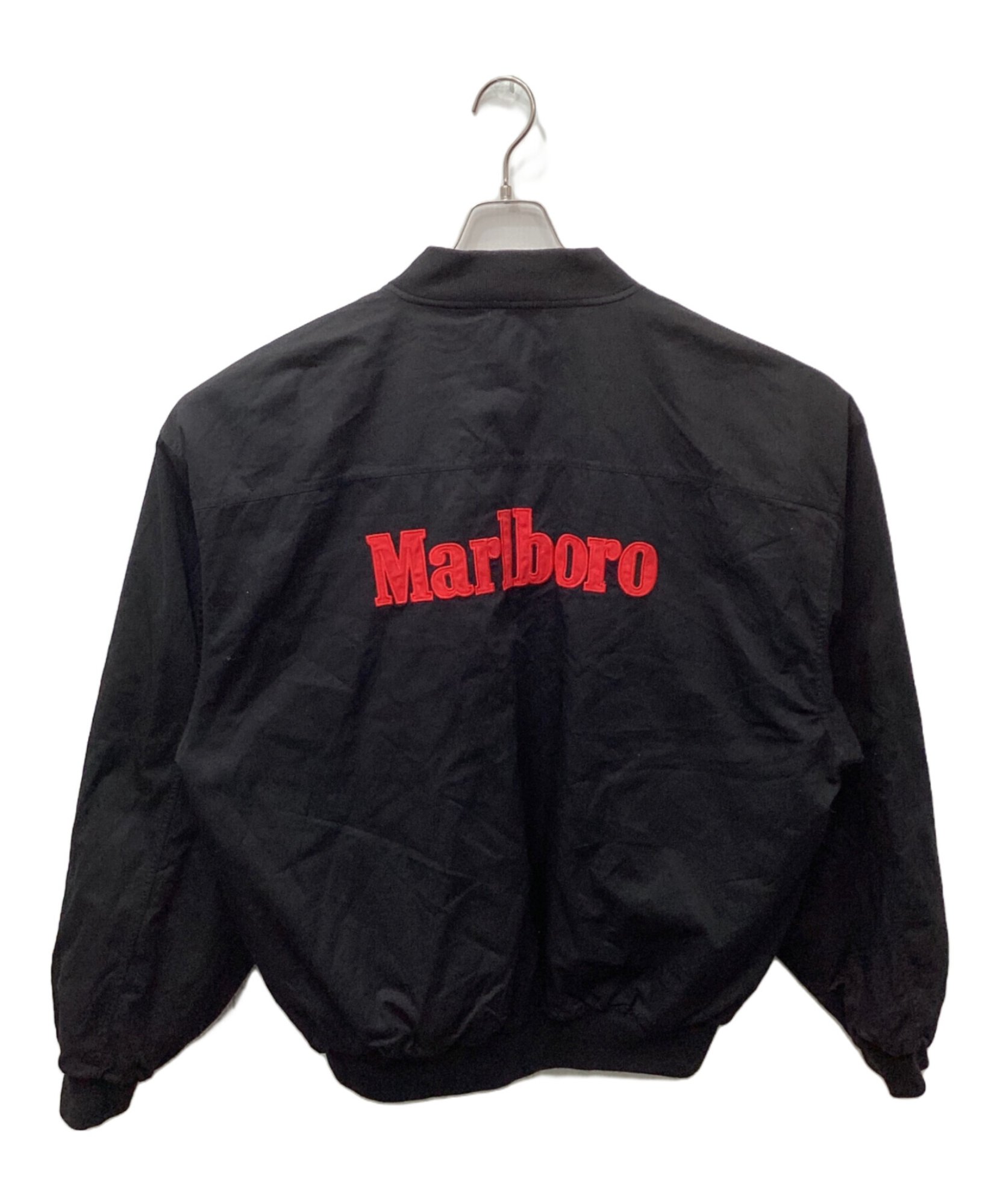 90s【Marlboro/マルボロ】企業ロゴ古着ブルゾン！レッド×ブラックの