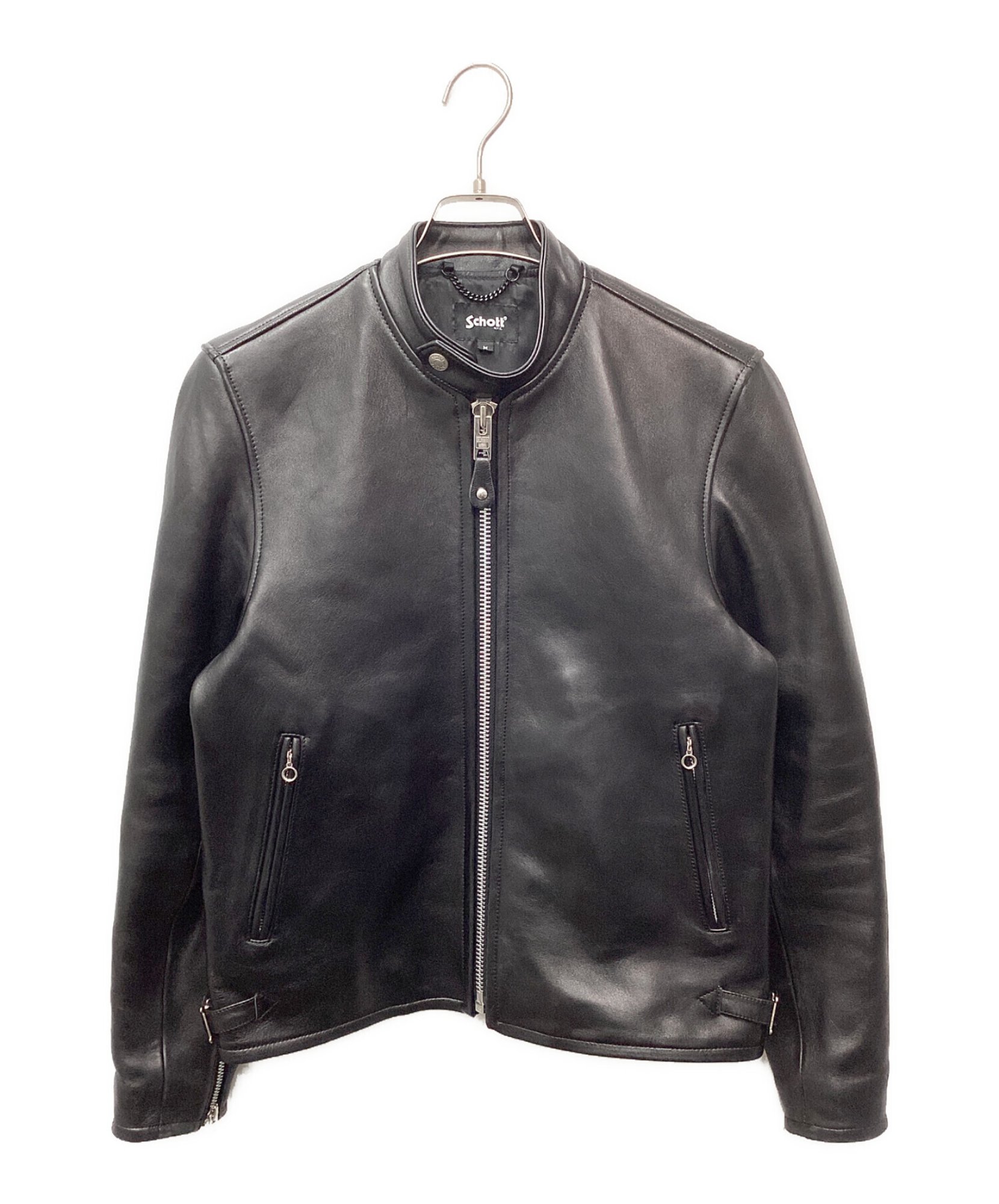 Schott/ショット】ラムレザーシングルライダース ブラックMが買取入荷