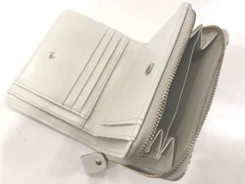 皮革のがま口財布