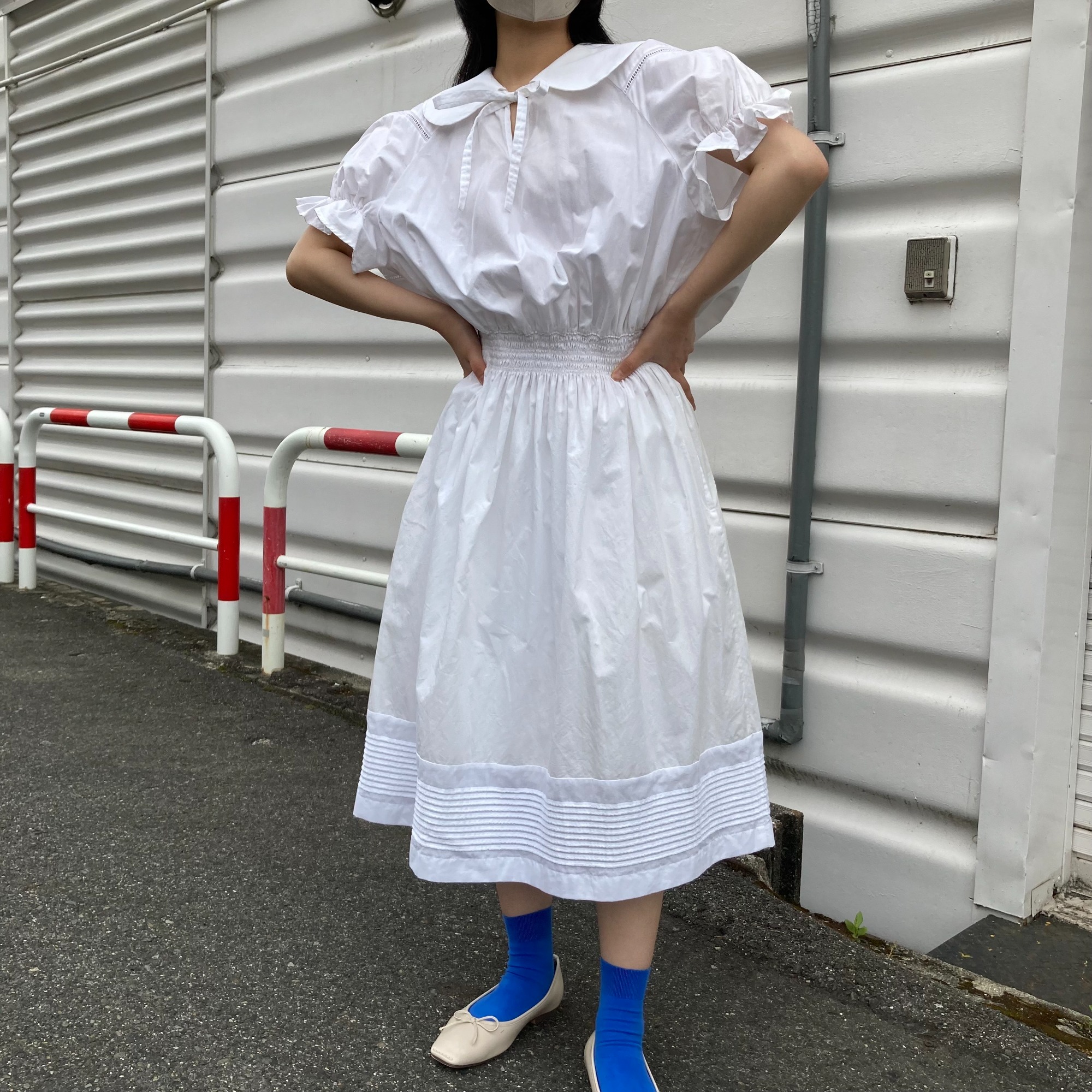 コムデギャルソン　ワンピース　リボン コムデギャルソン ガールCOMME des GARCONS GIRL ポリサテンドット